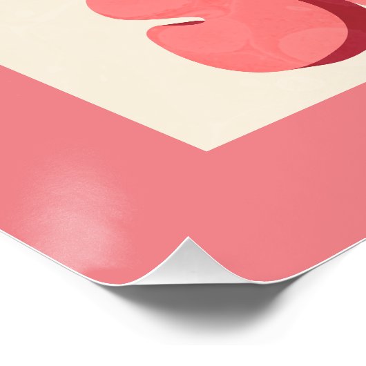 Sourpug glimlach citaat grappige groovy aquarel te perfect poster (Hoek)