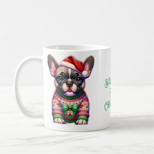 Sourpug Kerst lelijke trui Koffiemok (Links)