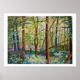 Sous-bois au printemps poster
