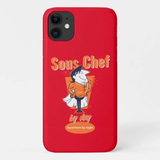 Sous Chef by Day, superheld bij nacht Case-Mate iPhone Case (Achterkant)