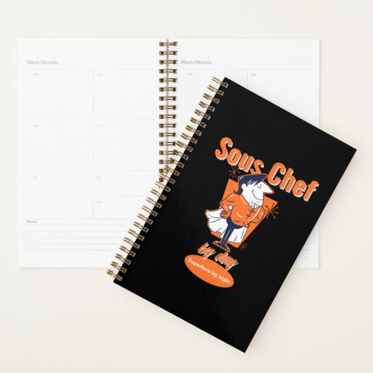 Sous Chef by Day, superheld bij nacht Planner (Display)