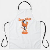 Sous Chef by Day, superheld bij nacht Schort (Voorkant)