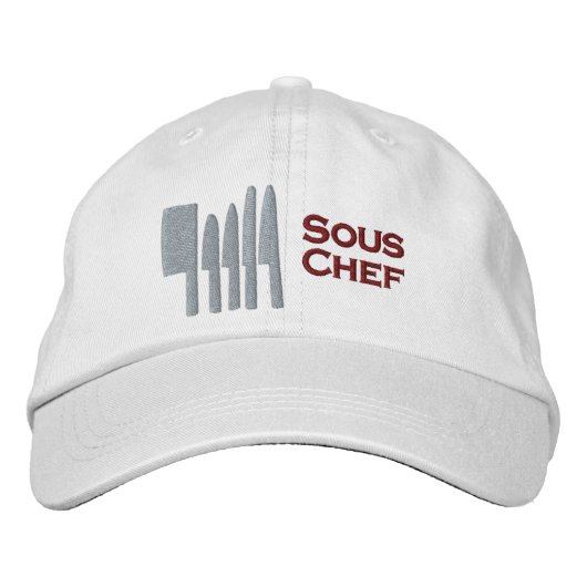 Sous-chef Embroidered Cap Geborduurde Pet (Voorkant)