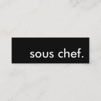 sous chef.