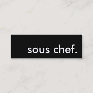 sous chef. mini visitekaartje