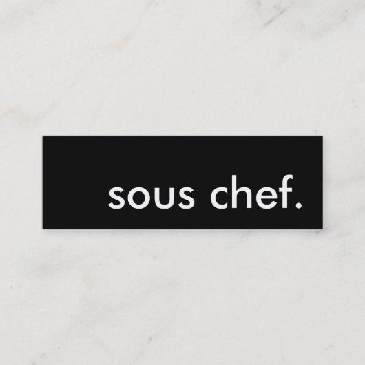 sous chef. mini visitekaartje (Voorkant)