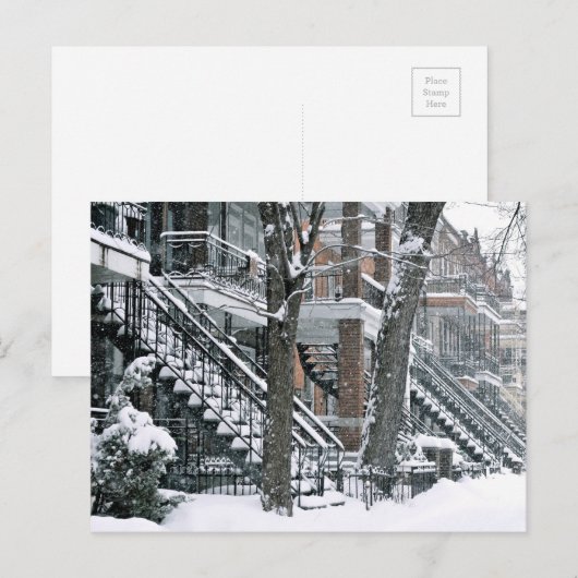 Sous la neijge briefkaart (Voorkant / Achterkant)