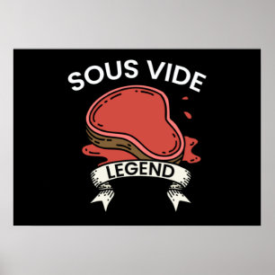 Sous Vide Legend Cook Kitchen Funny Cooking Poster