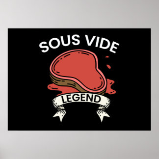 Sous Vide Legend Cook Kitchen Funny Cooking Poster