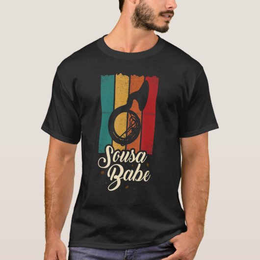 Sousa Babe Sousaphone Tuba Instrument Apparel T-shirt (Voorkant)