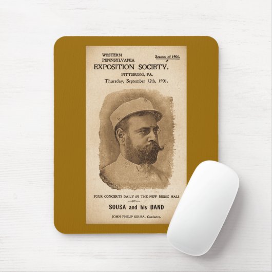 Sousa en zijn band 1901 -  reclame muismat (Met muis)