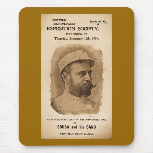Sousa en zijn band 1901 - reclame muismat (Voorkant)