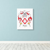 Sousa Family Crest Canvas Afdruk (Insitu (Houten vloer))