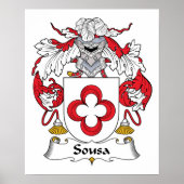 Sousa Family Crest Poster (Voorkant)