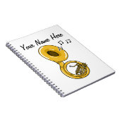 Sousaphone Brass Muzikant Muziek Leraar Custom Notitieboek (Rechterzijde)