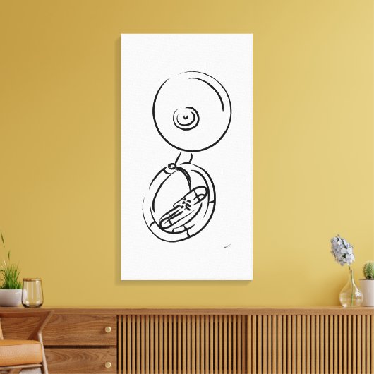 Sousaphone Canvas Afdruk (Insitu (Woonkamer))