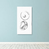Sousaphone Canvas Afdruk (Insitu (Houten vloer))