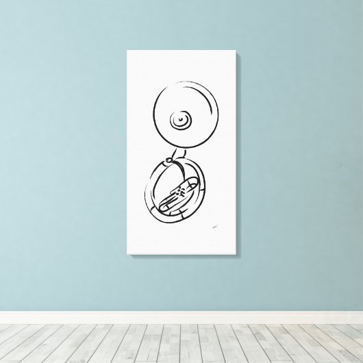 Sousaphone Canvas Afdruk (Insitu (Houten vloer))