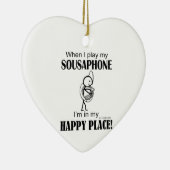 Sousaphone Happy Place Keramisch Ornament (Rechts)
