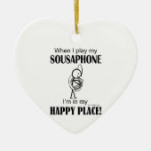 Sousaphone Happy Place Keramisch Ornament (Voorkant)