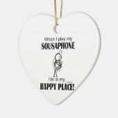 Sousaphone Happy Place Keramisch Ornament (Links)
