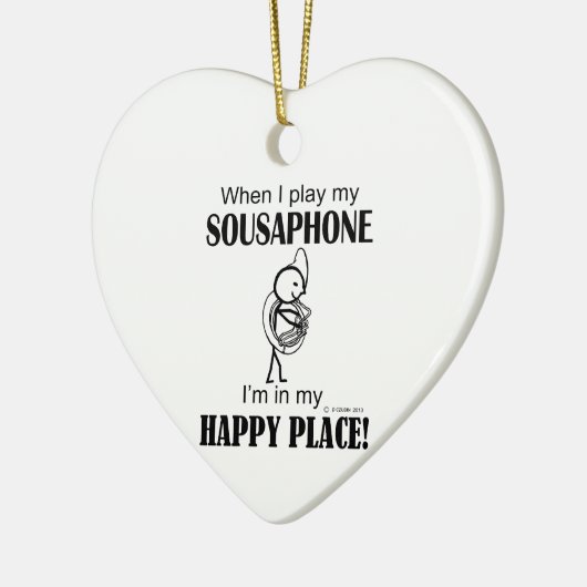 Sousaphone Happy Place Keramisch Ornament (Links)