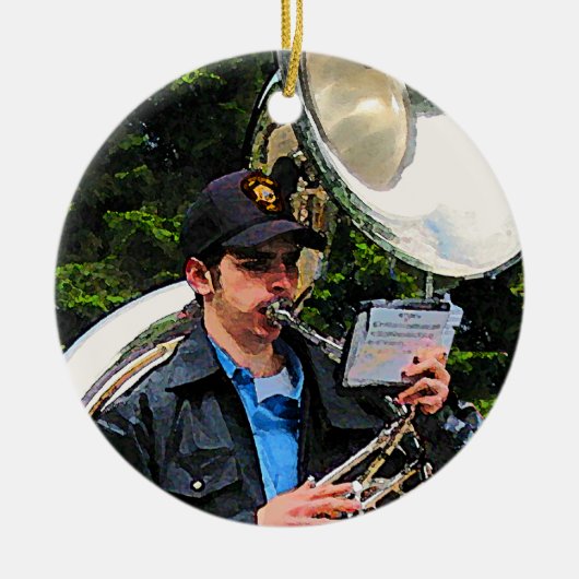 Sousaphone Keramisch Ornament (Voorkant)