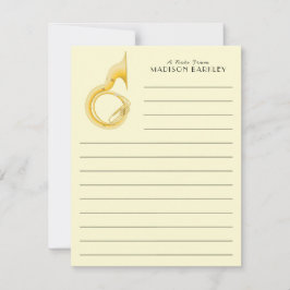 Sousaphone Marching Band Music Teacher Musician Bedankkaart