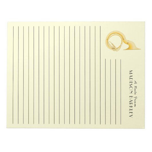 Sousaphone Marching Band Music Teacher Musician Notitieblok (Voorkant)