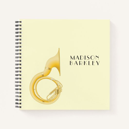 Sousaphone Marching Band Music Teacher Musician Notitieboek (Voorkant)