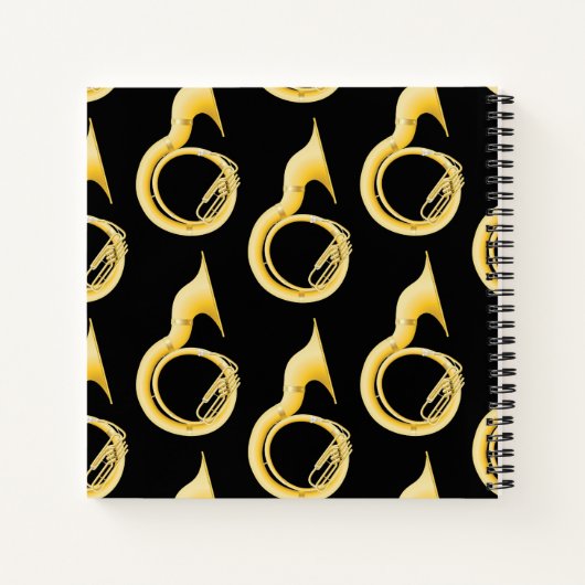 Sousaphone Marching Band Music Teacher Musician Notitieboek (Achterkant)