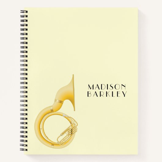 Sousaphone Marching Band Music Teacher Musician Notitieboek (Voorkant)