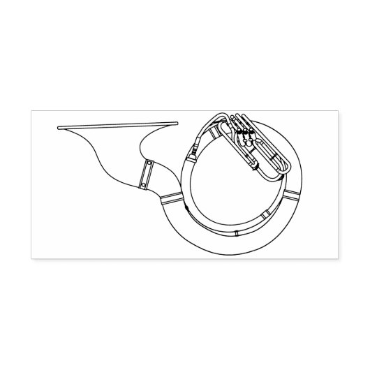 Sousaphone Marching Band Music Teacher Musician Rubberstempel (Afrduk)