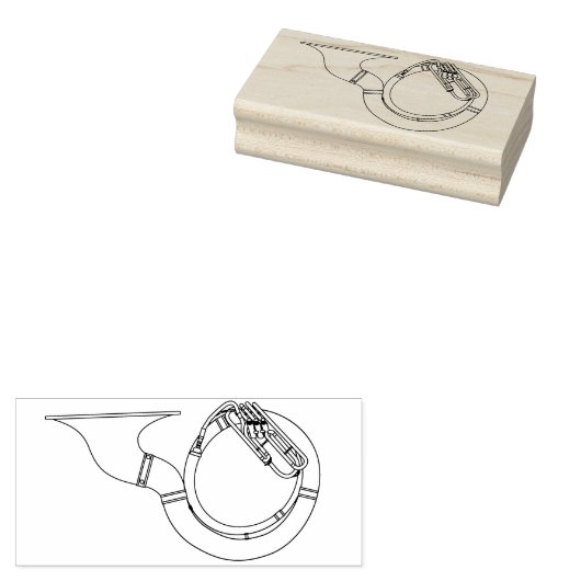 Sousaphone Marching Band Music Teacher Musician Rubberstempel (Gestempeld)