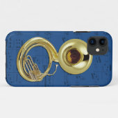 Sousaphone & Music phone case. Kies kleur Case-Mate iPhone Case (Achterkant (horizontaal))