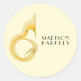 Sousaphone Music Teacher Ronde Sticker