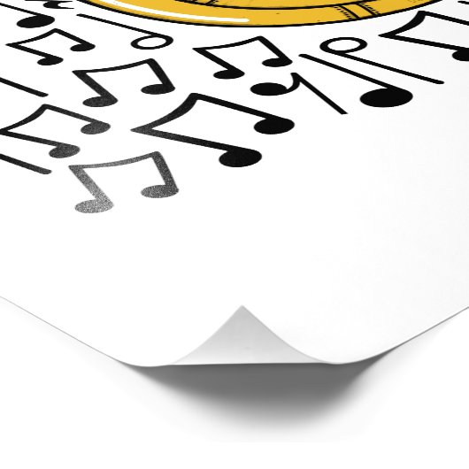 Sousaphone Musical Notes Messing Musicus Foto Afdruk (Hoek)
