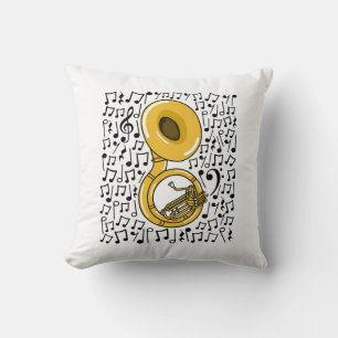 Sousaphone Musical Notes Messing Musicus Kussen