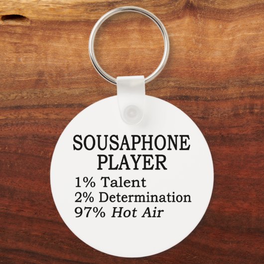 Sousaphone Player Hot Air Sleutelhanger (Voorkant)