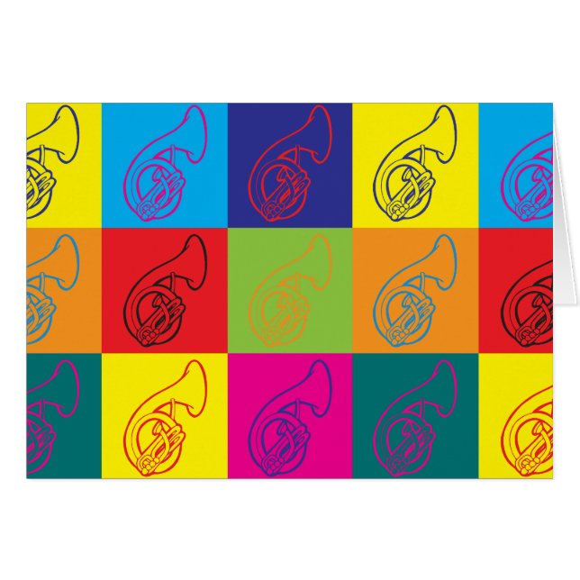 Sousaphone Pop Art (Voorkant Horizontaal)