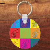 Sousaphone Pop Art Sleutelhanger (Voorkant)