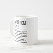 Sousaphone speler koffiemok (Voorkant links)