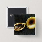Sousaphone still Life Vierkante Button 5,1 Cm (Voorkant /achterkant)