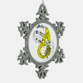 Sousaphone Tin Sneeuwvlok Ornament (Links)