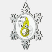Sousaphone Tin Sneeuwvlok Ornament (Rechts)