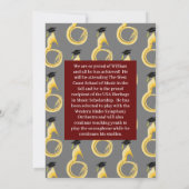 Sousaphone Tuba Music Musician Afstuderen Kaart (Achterkant)