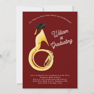 Sousaphone Tuba Music Musician Afstuderen Kaart