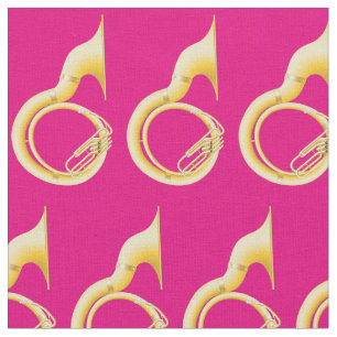 Sousaphone Tuba Music Musician Room Decor Pink Stof