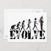 Sousaphone Tuba Tubas Evolution Musical Art Briefkaart (Voorkant / Achterkant)