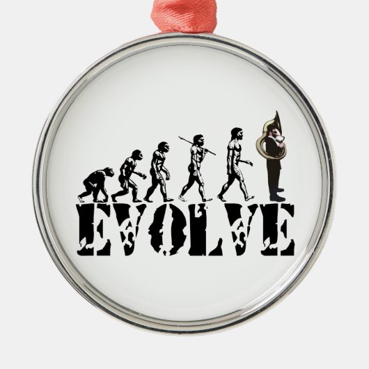 Sousaphone Tuba Tubas Evolution Musical Art Metalen Ornament (Voorkant)